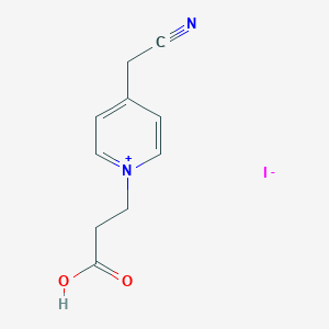 molecular formula C10H11IN2O2 B8475934 Pyridinium, 1-(2-carboxyethyl)-4-(cyanomethyl)-, iodide CAS No. 438582-91-3