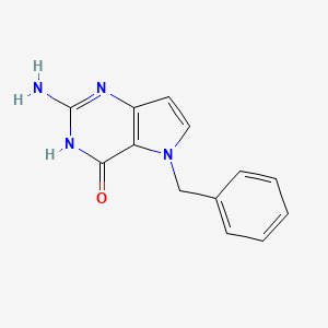 molecular formula C13H12N4O B8476124 2-Amino-5-benzyl-3H-pyrrolo[3,2-d]pyrimidin-4(5H)-one 