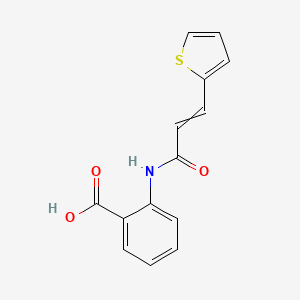 molecular formula C14H11NO3S B8476155 2-(3-Thiophen-2-ylprop-2-enoylamino)benzoic acid 