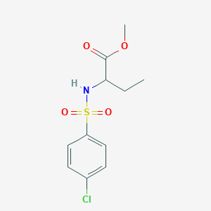 molecular formula C11H14ClNO4S B8476163 Methyl 2-(4-chlorophenylsulfonamido)butanoate 