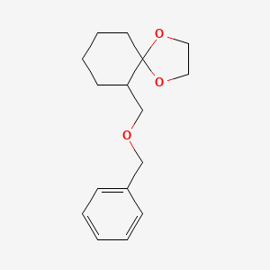 molecular formula C16H22O3 B8476164 6-((Benzyloxy)methyl)-1,4-dioxaspiro[4.5]decane CAS No. 195049-52-6