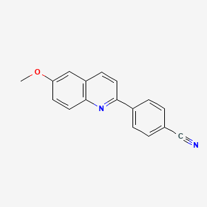 molecular formula C17H12N2O B8476234 4-(6-Methoxyquinolin-2-yl)benzonitrile 
