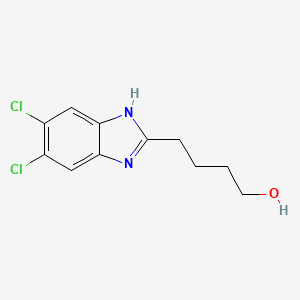 molecular formula C11H12Cl2N2O B8476301 4-(5,6-Dichloro-1H-1,3-benzodiazol-2-yl)butan-1-ol 