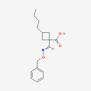 molecular formula C17H23NO3 B8476313 1-{[(Benzyloxy)imino]methyl}-3-butylcyclobutane-1-carboxylic acid CAS No. 828271-36-9