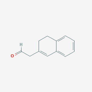 molecular formula C12H12O B8476354 2-(3,4-Dihydro-naphth-2-yl)acetaldehyde 
