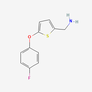 molecular formula C11H10FNOS B8476364 C-(5-(4-fluorophenoxy)thiophen-2-yl)methylamine 
