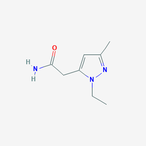 molecular formula C8H13N3O B8476367 2-(2-ethyl-5-methyl-2H-pyrazol-3-yl)-acetamide 