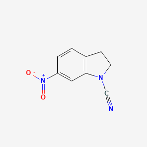 molecular formula C9H7N3O2 B8476439 1-Cyano-6-nitroindoline 