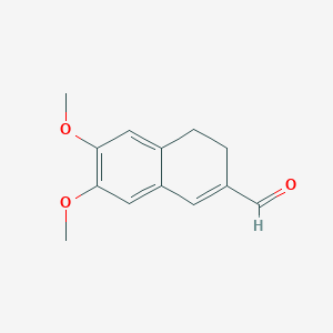molecular formula C13H14O3 B8476455 6,7-Dimethoxy-3,4-dihydronaphthalene-2-carbaldehyde 