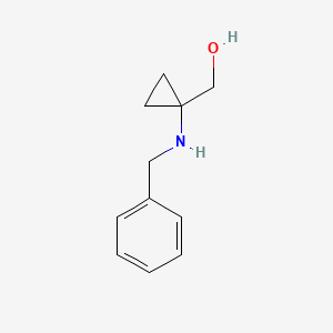 molecular formula C11H15NO B8476466 1-(N-benzylamino)-1-cyclopropanemethanol 