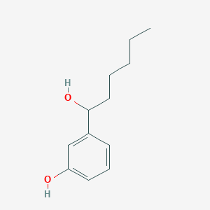 molecular formula C12H18O2 B8476482 3-(1-Hydroxyhexyl)phenol 
