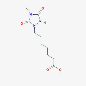 B8476536 Methyl 7-(4-methyl-3,5-dioxo-1,2,4-triazolidin-1-YL)heptanoate CAS No. 68329-17-9