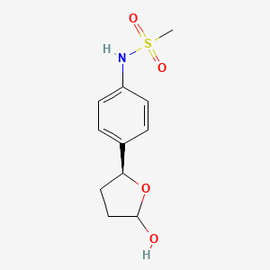 molecular formula C11H15NO4S B8476599 N-[4-[(2S)-Tetrahydro-5-hydroxy-2-furanyl]phenyl]methanesulfonamide CAS No. 477809-06-6