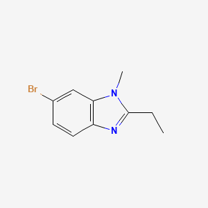 molecular formula C10H11BrN2 B8476610 6-bromo-2-ethyl-1-methyl-1H-benzimidazole 