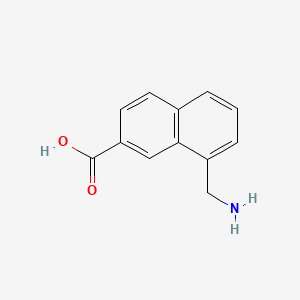 molecular formula C12H11NO2 B8476633 8-Aminomethyl-2-naphthoic acid 
