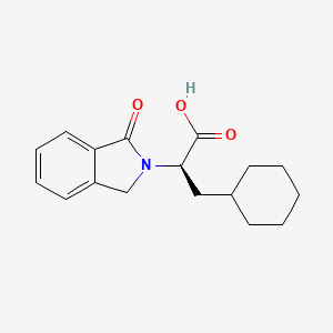 molecular formula C17H21NO3 B8476656 (R)-3-Cyclohexyl-2-(1-oxoisoindolin-2-yl)propanoic acid 