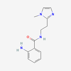 molecular formula C13H16N4O B8476729 2-amino-N-[2-(1-methyl-1H-imidazol-2-yl)ethyl]benzamide 