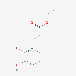 molecular formula C11H13FO3 B8476739 Ethyl 3-(2-fluoro-3-hydroxyphenyl)propanoate 