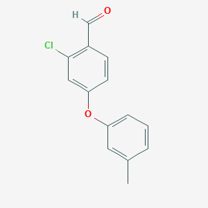 molecular formula C14H11ClO2 B8476751 2-Chloro-4-(3-methylphenoxy)benzaldehyde 