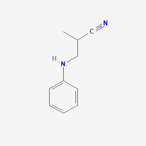 molecular formula C10H12N2 B8476766 2-Methyl-3-anilinopropionitrile 