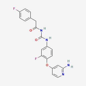 N-({4-[(2-aminopyridin-4-yl)oxy]-3-fluorophenyl}carbamoyl)-2-(4-fluorophenyl)acetamide
