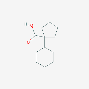 molecular formula C12H20O2 B8476862 1-Cyclohexyl-1-cyclopentanecarboxylic acid 