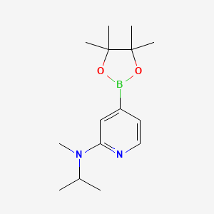 molecular formula C15H25BN2O2 B8476904 Isopropyl-methyl-[4-(4,4,5,5-tetramethyl-[1,3,2]dioxaborolan-2-yl)-pyridin-2-yl]-amine 