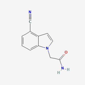 molecular formula C11H9N3O B8476959 2-(4-cyano-1H-indol-1-yl)acetamide 