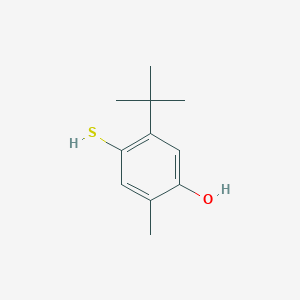 molecular formula C11H16OS B8476972 5-tert-Butyl-4-mercapto-2-methyl-phenol 