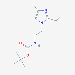 molecular formula C12H20IN3O2 B8477021 [2-(2-Ethyl-4-iodo-imidazol-1-yl)-ethyl]-carbamic acid tert-butyl ester 