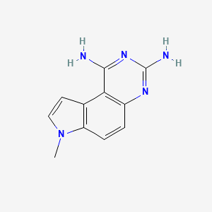 molecular formula C11H11N5 B8477022 7-Methyl-7H-pyrrolo[3,2-f]quinazoline-1,3-diamine CAS No. 65796-02-3