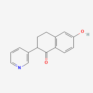 molecular formula C15H13NO2 B8477023 6-Hydroxy-2-(3-pyridyl)-1-tetralone 