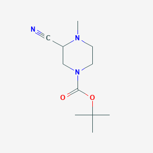 molecular formula C11H19N3O2 B8477188 Tert-butyl 3-cyano-4-methylpiperazine-1-carboxylate 