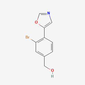 molecular formula C10H8BrNO2 B8477230 [3-Bromo-4-(1,3-oxazol-5-yl)phenyl]methanol 