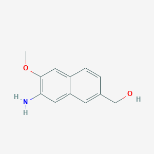 molecular formula C12H13NO2 B8477259 (7-Amino-6-methoxy-naphthalen-2-yl)-methanol 