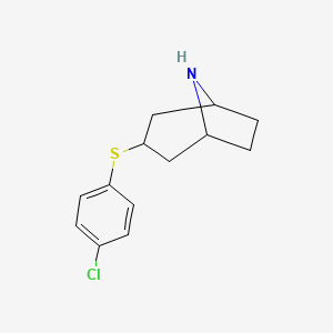 molecular formula C13H16ClNS B8477337 3-(4-Chlorophenylsulfanyl)-8-azabicyclo-(3.2.1)-octane 