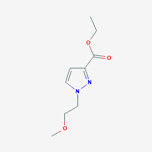 molecular formula C9H14N2O3 B8477361 Ethyl 1-(2-methoxyethyl)-1H-pyrazole-3-carboxylate CAS No. 936249-29-5