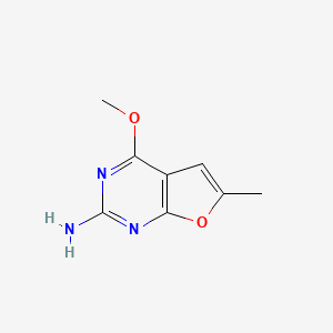 molecular formula C8H9N3O2 B8477366 4-Methoxy-6-methylfuro[2,3-d]pyrimidin-2-amine 