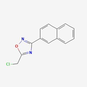 molecular formula C13H9ClN2O B8477377 5-Chloromethyl-3-naphthalen-2-yl-[1,2,4]oxadiazole 