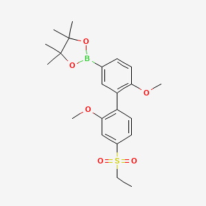 2-(4'-(Ethylsulfonyl)-2',6-dimethoxy-[1,1'-biphenyl]-3-yl)-4,4,5,5-tetramethyl-1,3,2-dioxaborolane