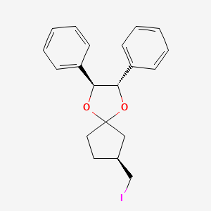 molecular formula C20H21IO2 B8477424 (2S,3S,7S)-7-(Iodomethyl)-2,3-diphenyl-1,4-dioxaspiro[4.4]nonane CAS No. 868670-98-8