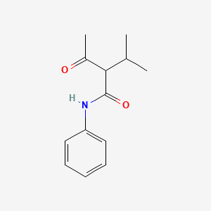 molecular formula C13H17NO2 B8477459 2-Acetyl-3-methyl-N-phenylbutanamide CAS No. 89080-91-1