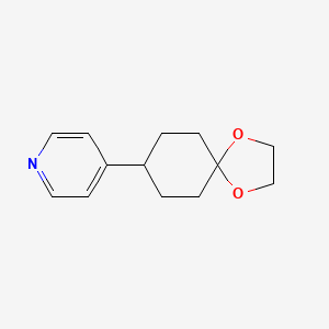 molecular formula C13H17NO2 B8477477 4-(1,4-Dioxaspiro[4.5]decan-8-yl)pyridine 
