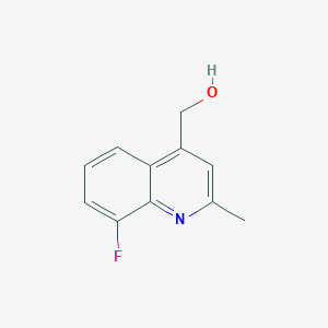 molecular formula C11H10FNO B8477491 (8-Fluoro-2-methylquinolin-4-yl)methanol 