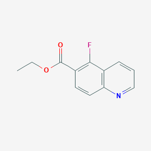 molecular formula C12H10FNO2 B8477521 5-Fluoro-quinoline-6-carboxylic acid ethyl ester CAS No. 1185767-00-3