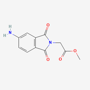 molecular formula C11H10N2O4 B8477531 Methyl 2-(5-amino-1,3-dioxoisoindolin-2-yl)acetate 