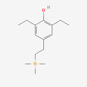 molecular formula C15H26OSi B8477563 2,6-Diethyl-4-[2-(trimethylsilyl)ethyl]phenol CAS No. 139645-82-2