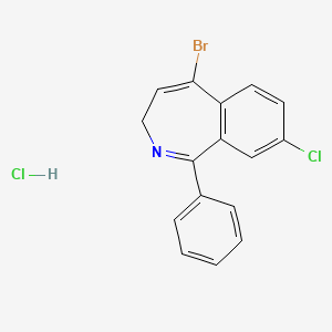 molecular formula C16H12BrCl2N B8477570 8-chloro-5-bromo-1-phenyl-3H-2-benzazepine hydrochloride CAS No. 81078-32-2