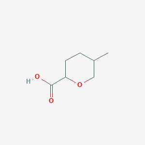 molecular formula C7H12O3 B8477593 5-Methyl-tetrahydro-pyran-2-carboxylic acid 