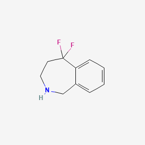molecular formula C10H11F2N B8477641 1H-2-Benzazepine, 5,5-difluoro-2,3,4,5-tetrahydro- 